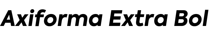 `Axiforma Extra Bold Italic` Preview
