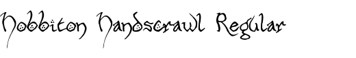 `Hobbiton Handscrawl Regular` Preview