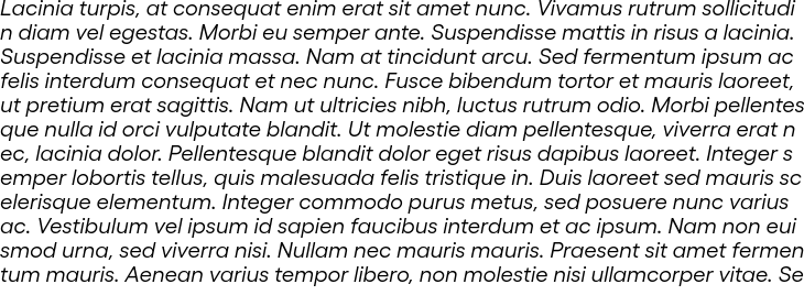 `Gellix Regular Italic` Preview