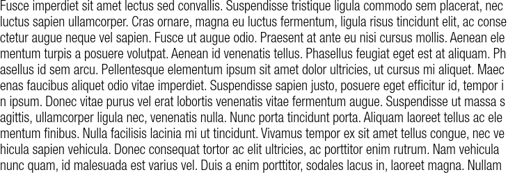 `Helvetica Neue LT Std 47 Light Condensed` Preview