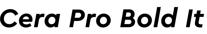 `Cera Pro Bold Italic` Preview