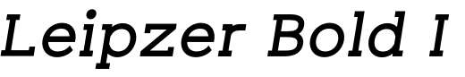 `Leipzer Bold Italic` Preview