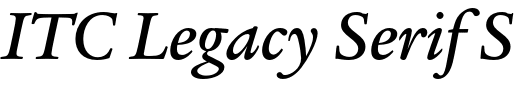 `ITC Legacy Serif Std Medium Italic` Preview