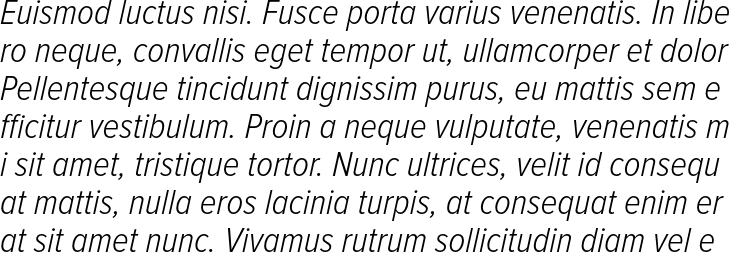 `Proxima Nova Light Italic Condensed` Preview
