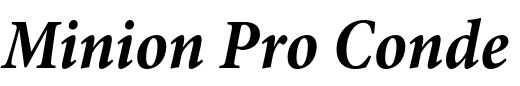 `Minion Pro Condensed Bold Italic` Preview