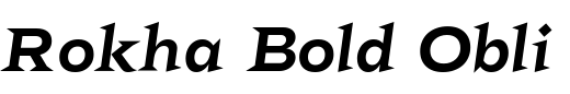 `Rokha Bold Oblique` Preview