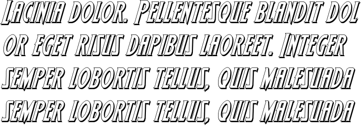 `Wolf's Bane 3D Italic` Preview