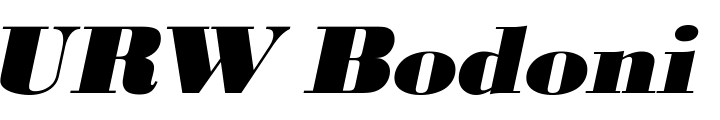 `URW Bodoni T ExtraWide Bold Oblique` Preview
