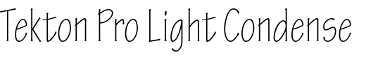 `Tekton Pro Light Condensed` Preview