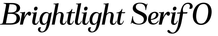 `Brightlight Serif Oblique` Preview