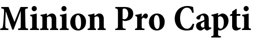 `Minion Pro Caption Condensed Bold` Preview