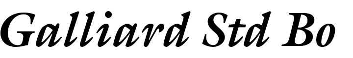 `Galliard Std Bold Italic` Preview