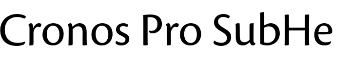 `Cronos Pro SubHead` Preview