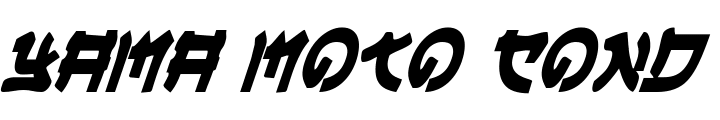 `Yama Moto Condensed Italic` Preview