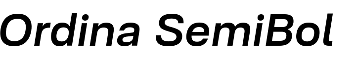 `Ordina SemiBold Oblique` Preview