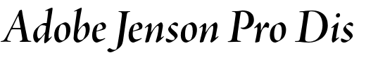 `Adobe Jenson Pro Display SemiBold Italic` Preview