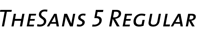 `TheSans 5 Regular Caps Italic` Preview