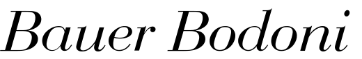 `Bauer Bodoni T Italic` Preview