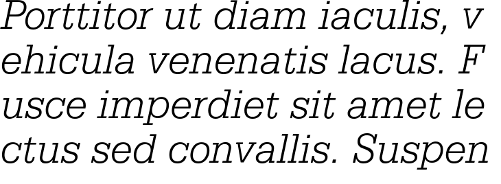 `Serifa BT Light Italic` Preview