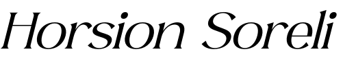 `Horsion Sorelistha Serif Italic` Preview