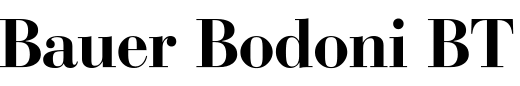 `Bauer Bodoni BT Bold` Preview