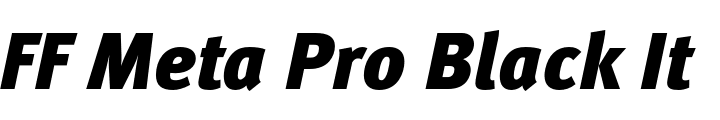`FF Meta Pro Black Italic` Preview