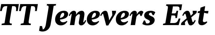 `TT Jenevers Extra Bold Italic` Preview
