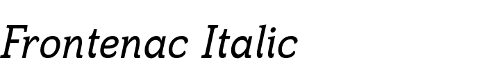 `Frontenac Italic` Preview