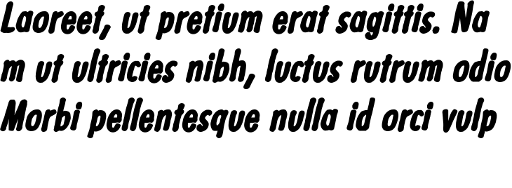 `Futuramano Condensed Bold Italic` Preview