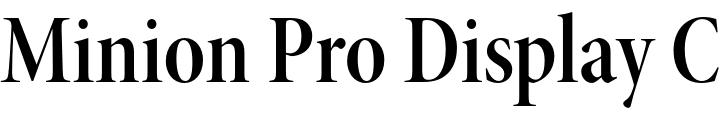 `Minion Pro Display Condensed SemiBold` Preview