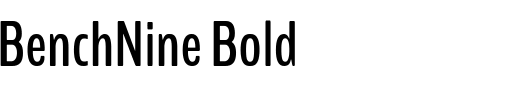 `BenchNine Bold` Preview