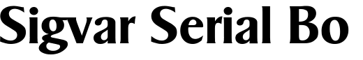 `Sigvar Serial Bold` Preview
