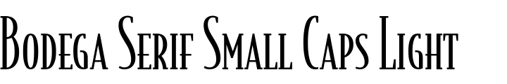 `Bodega Serif Small Caps Light` Preview
