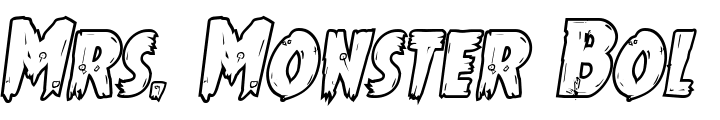 `Mrs. Monster Bold Outline Italic` Preview