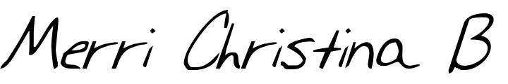 `Merri Christina Bold Italic` Preview