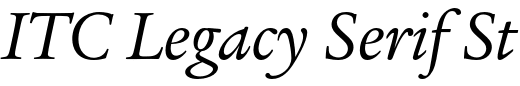 `ITC Legacy Serif Std Book Italic` Preview