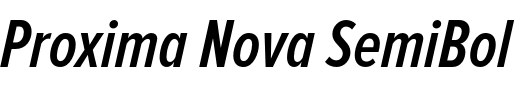 `Proxima Nova SemiBold Italic ExtraCondensed` Preview