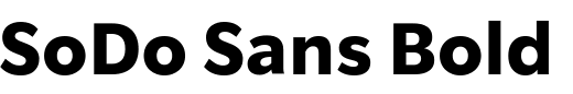 `SoDo Sans Bold` Preview