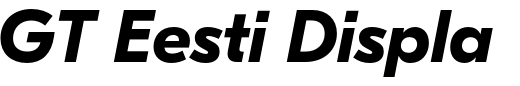 `GT Eesti Display Trial Bold Italic` Preview
