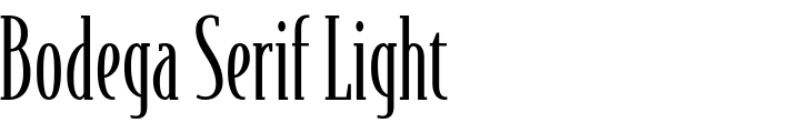 `Bodega Serif Light` Preview