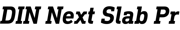 `DIN Next Slab Pro Bold Italic` Preview