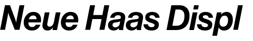 `Neue Haas Display Medium Italic` Preview