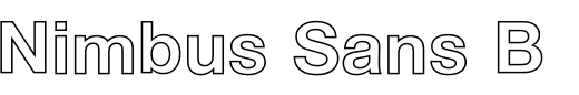 `Nimbus Sans Becker D Outline Bold` Preview