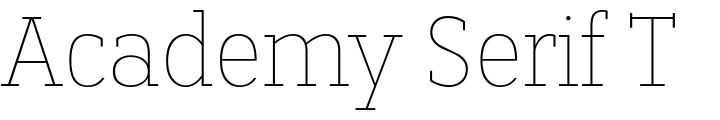 `Academy Serif Thin` Preview