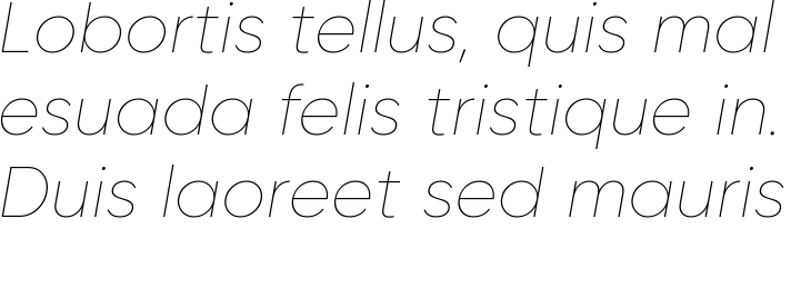 `Gilroy Thin Italic` Preview