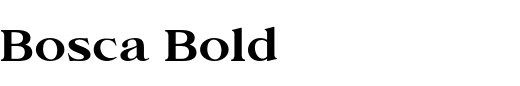`Bosca Bold` Preview