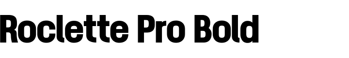 `Roclette Pro Bold` Preview