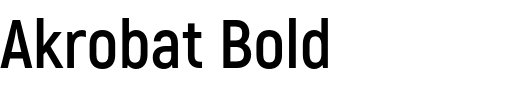 `Akrobat Bold` Preview