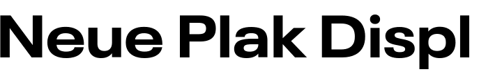 `Neue Plak Extended Bold` Preview