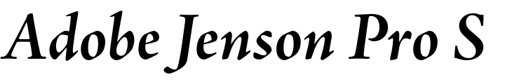 `Adobe Jenson Pro SubHead Bold Italic` Preview